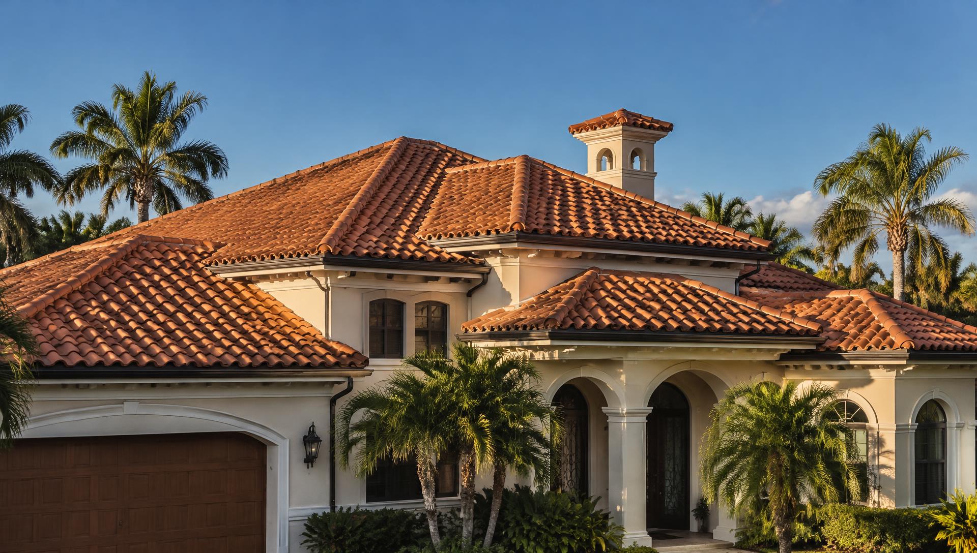 New clay tile roof on a South Florida home